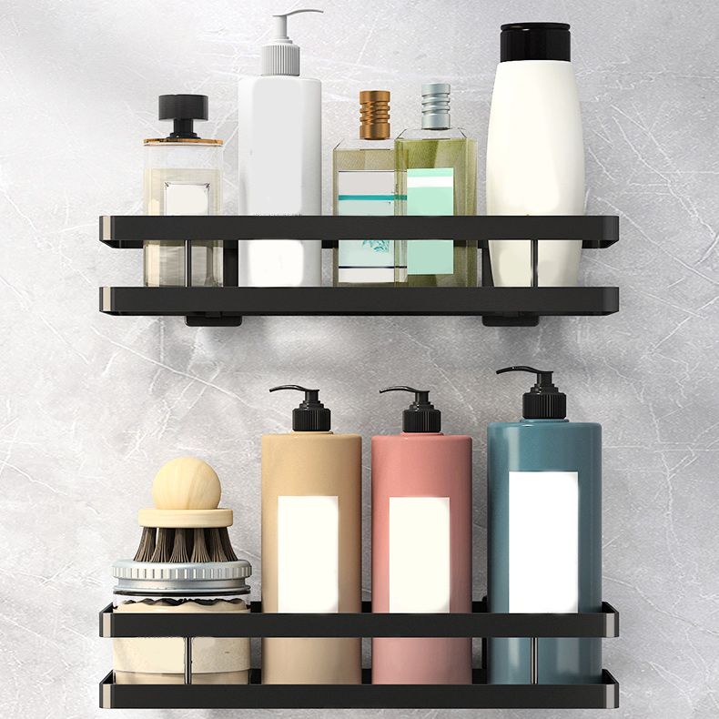 Siopsrl| 2-piece bathroom shelf made of matte black metal bathroom hardware set