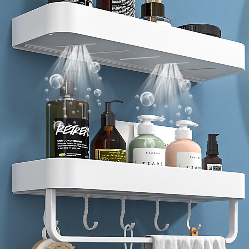 Siopsrl| White 2-piece Bathroom Hardware Modern Bathroom Accessories Set, Bathroom Shelf