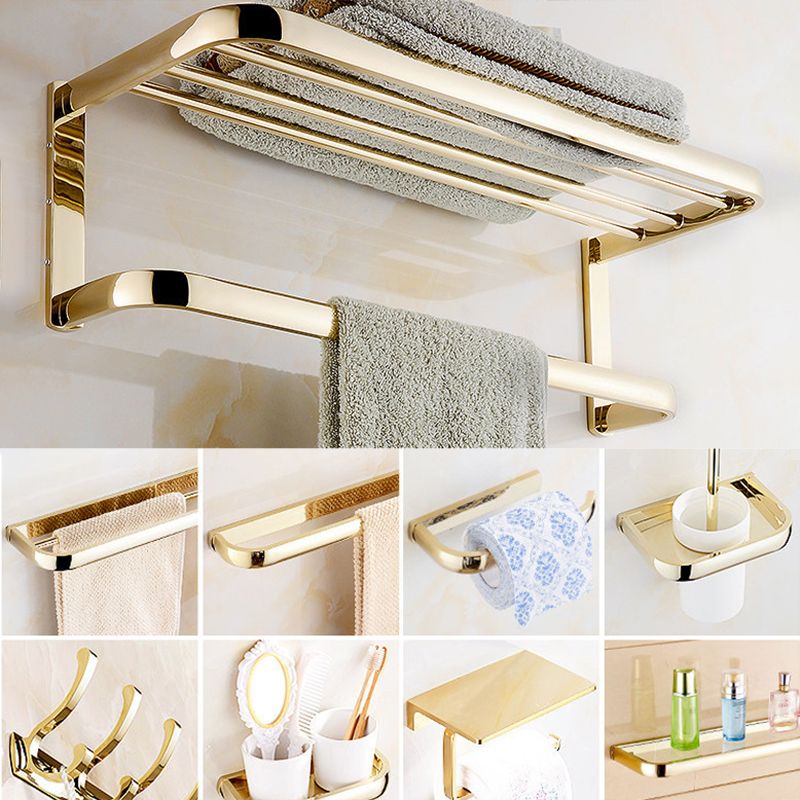 Siopsrl| Chrome/Gold Bathroom Accessories Set Modern Metal Bathroom Hardware Set