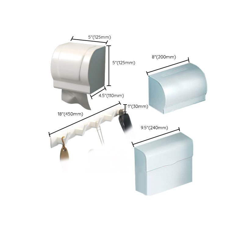 Siopsrl| Modern Bathroom Hardware Set White Metal Bathroom Accessory Set