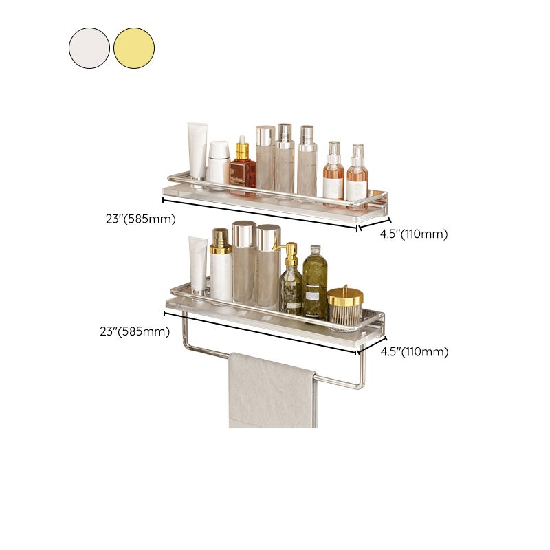 Siopsrl| Modern Silver/Gold Bathroom Hardware Set Bathroom Shelf Bathroom Set