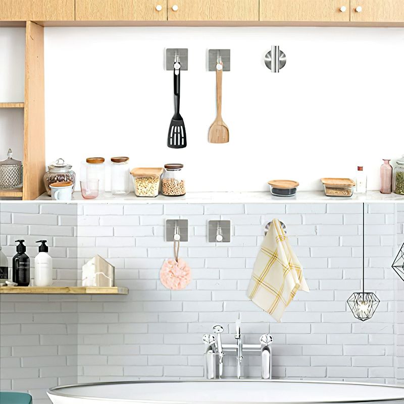 Siopsrl| Metal Simple Bathroom Accessories as a Single Piece or in a Set in Silver