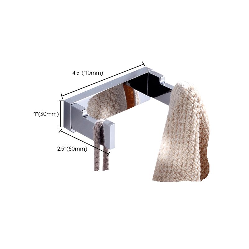 Siopsrl| Chrome brass modern bathroom accessory set with towel bar/ ring/ paper holder & bathrobe hook