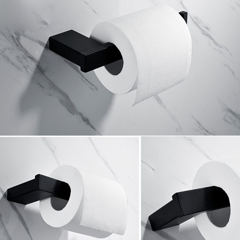 Siopsrl| 5-piece Modernism Bathroom Accessory Set in Matte Black Stainless Steel