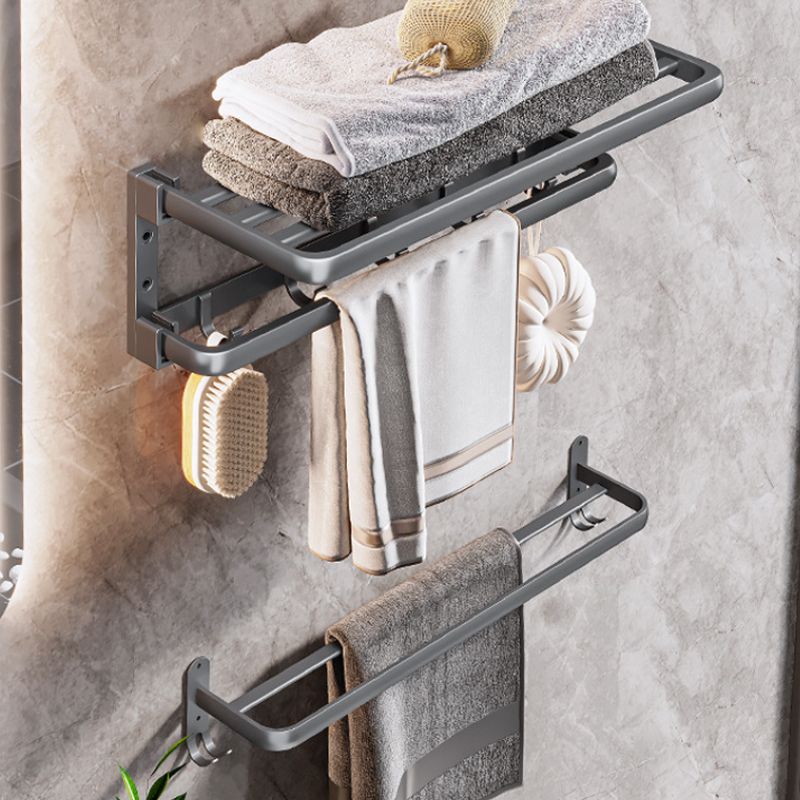Siopsrl| Modern Bathroom Accessories Hardware Set Gray Towel Bar Bathroom Shelf Bathroom Hardware Set