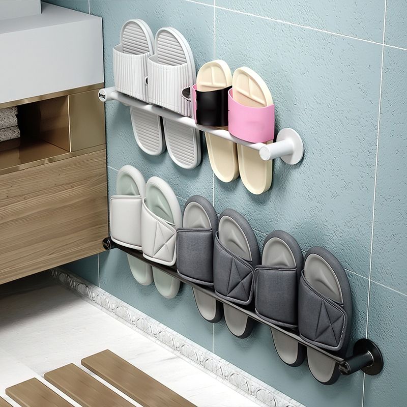 Siopsrl| 2-piece modern bathroom accessories set metal slipper rack/towel bar