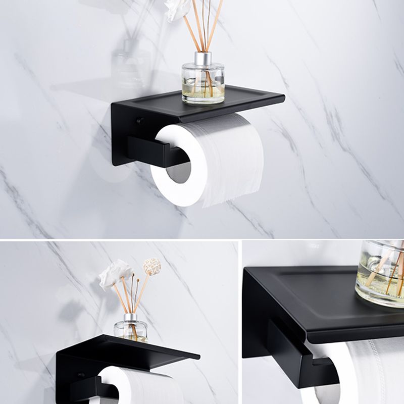 Siopsrl| 5-piece Modernism Bathroom Accessory Set in Matte Black Stainless Steel