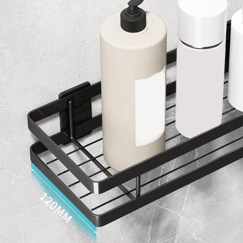 Siopsrl| 2-piece bathroom shelf made of matte black metal bathroom hardware set