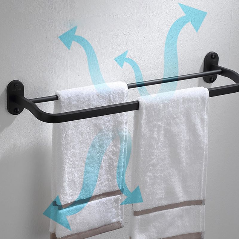 Siopsrl| Modern Bathroom Accessory Set Bath Shelf Towel Holder Matte Black Bath Hardware Set