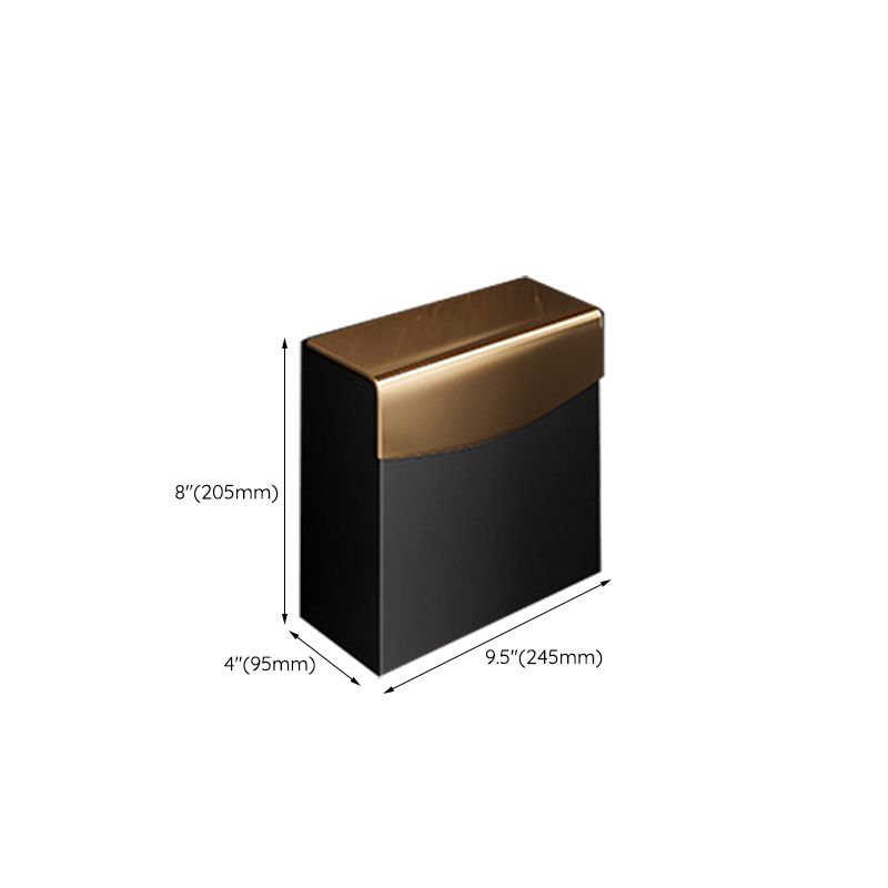 Siopsrl| Black and Brass Bathroom Hardware Set Modern Stainless Steel Bathroom Shelf/Towel Holder/Paper Holder