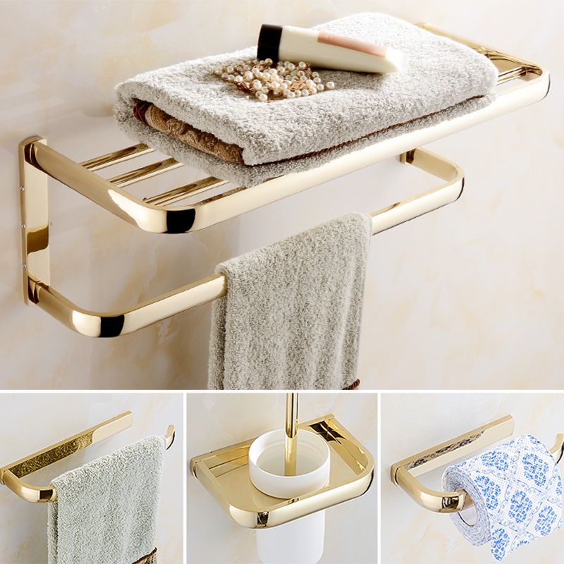 Siopsrl| Chrome/Gold Bathroom Accessories Set Modern Metal Bathroom Hardware Set