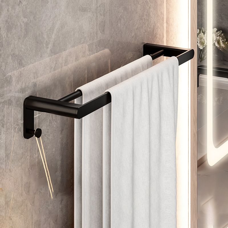 Siopsrl| Modern Bathroom Set with Bath Shelf/Towel Holder & Paper Holder Black Bathroom Hardware