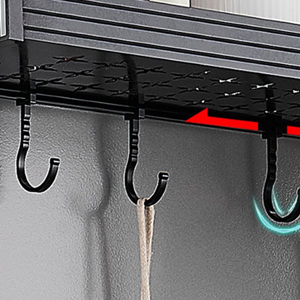 Siopsrl| Black / Silver Bathroom Accessories Aluminum Hardware Set Bathroom Shelf