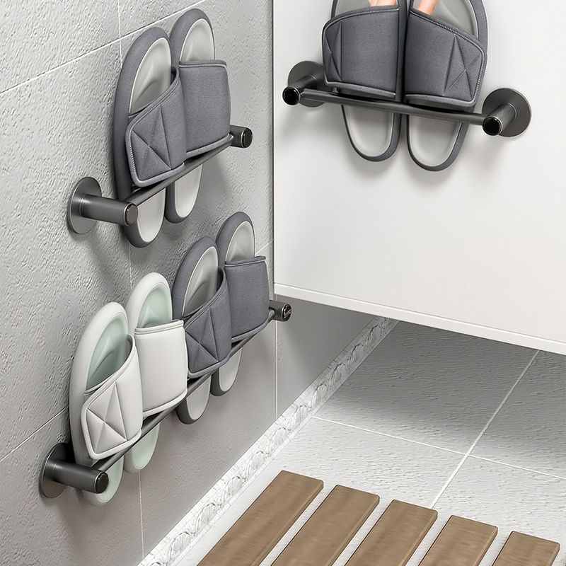 Siopsrl| 2-piece modern bathroom accessories set metal slipper rack/towel bar