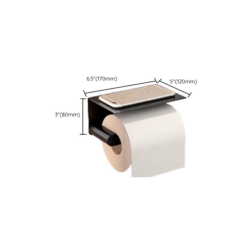 Siopsrl| Modern Bathroom Set with Bath Shelf/Towel Holder & Paper Holder Black Bathroom Hardware