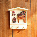 Decorative Wall Hook Rack with Flower Design