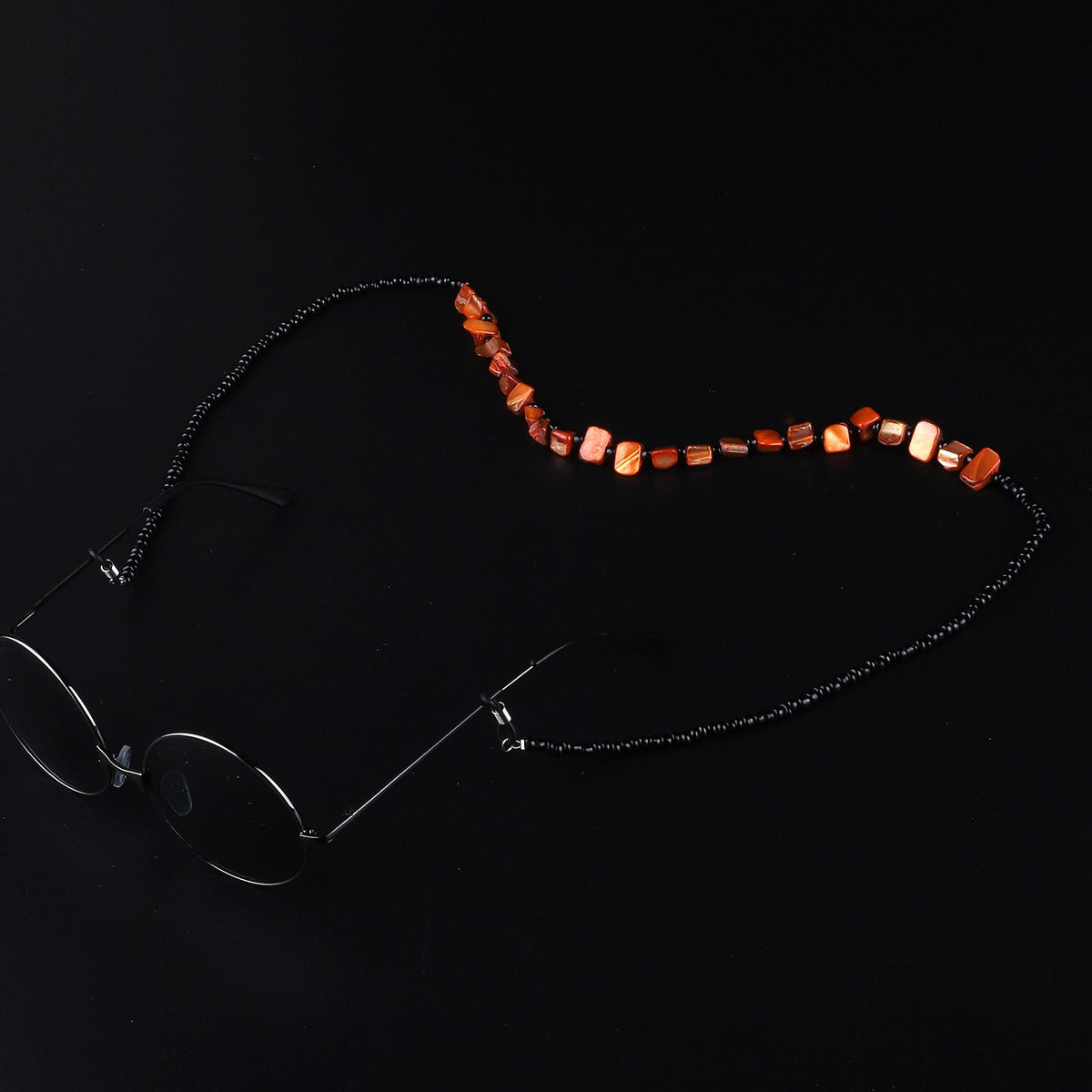 Beaded Eyewear Holder with Natural Shell Accents Siopsrl