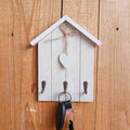 Decorative Wooden Keychain with Heart Accent