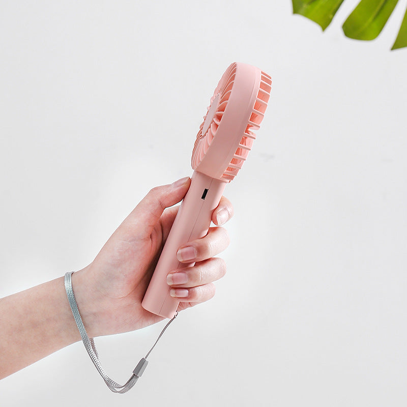 Siopsrl | Unisex nan compact portable hand fan with rechargeable battery and USB charging port quiet operation self-standing Siopsrl