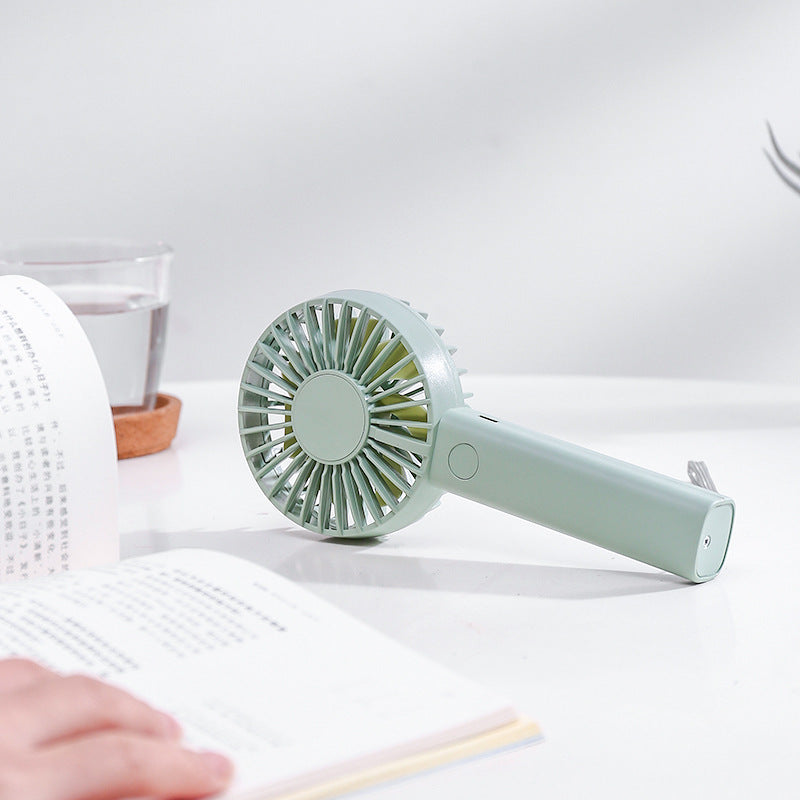 Siopsrl | Unisex nan compact portable hand fan with rechargeable battery and USB charging port quiet operation self-standing Siopsrl