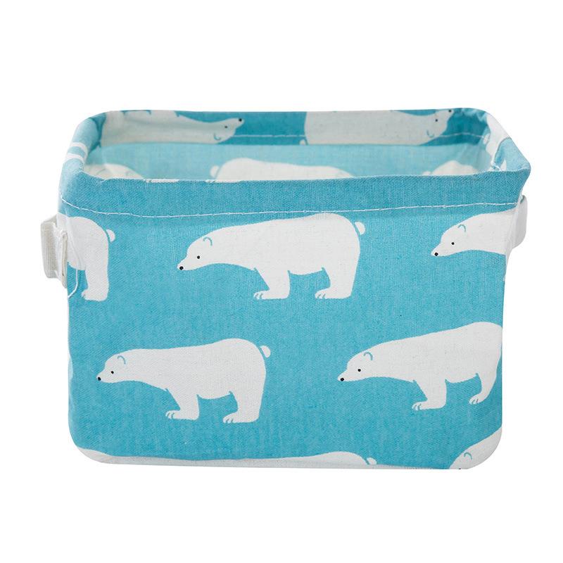 Siopsrl| Foldable Cotton Fabric Storage Basket