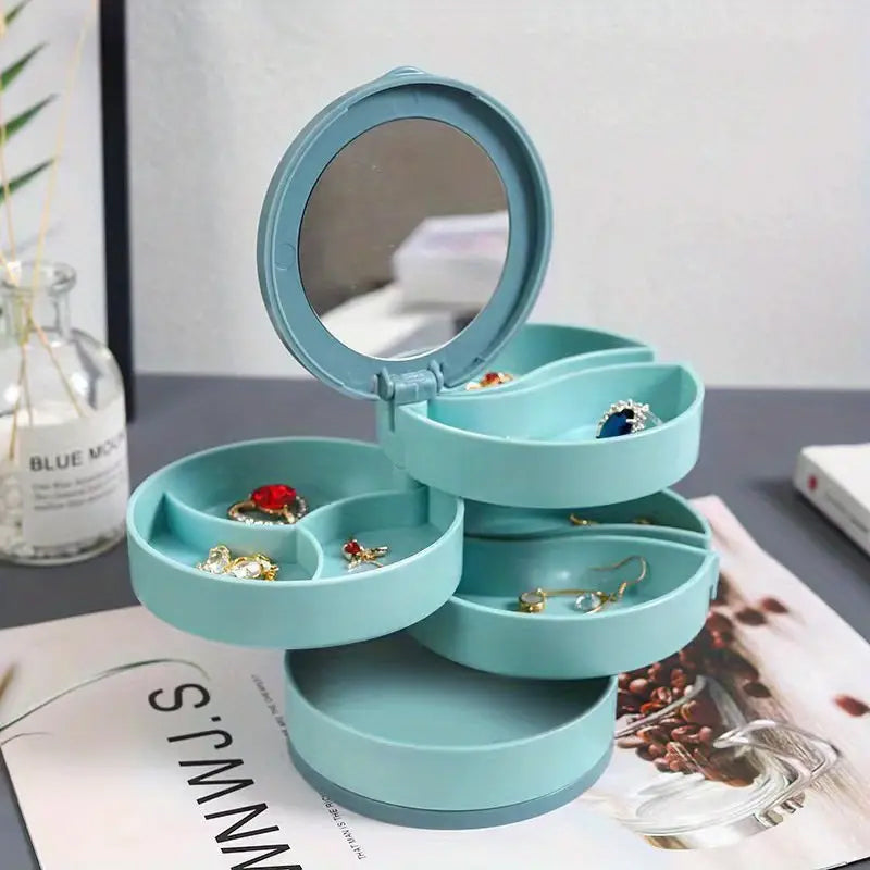 4 Layers Rotatable Jewelry Storage Box | Siopsrl