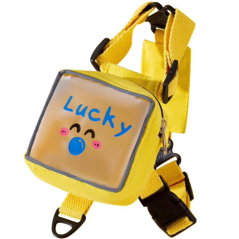 Chest harness with transparent backpack for cats