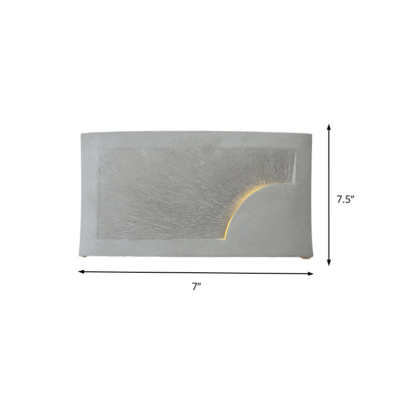 Siopsrl| Cement Bowl/Cylinder Shade Wall Lighting Modern Style 1 Light Bathroom Wall Light Fixture in Gray