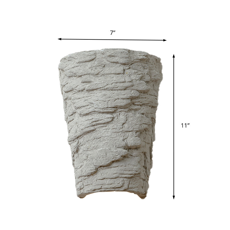 Siopsrl| Cement Bowl/Cylinder Shade Wall Lighting Modern Style 1 Light Bathroom Wall Light Fixture in Gray