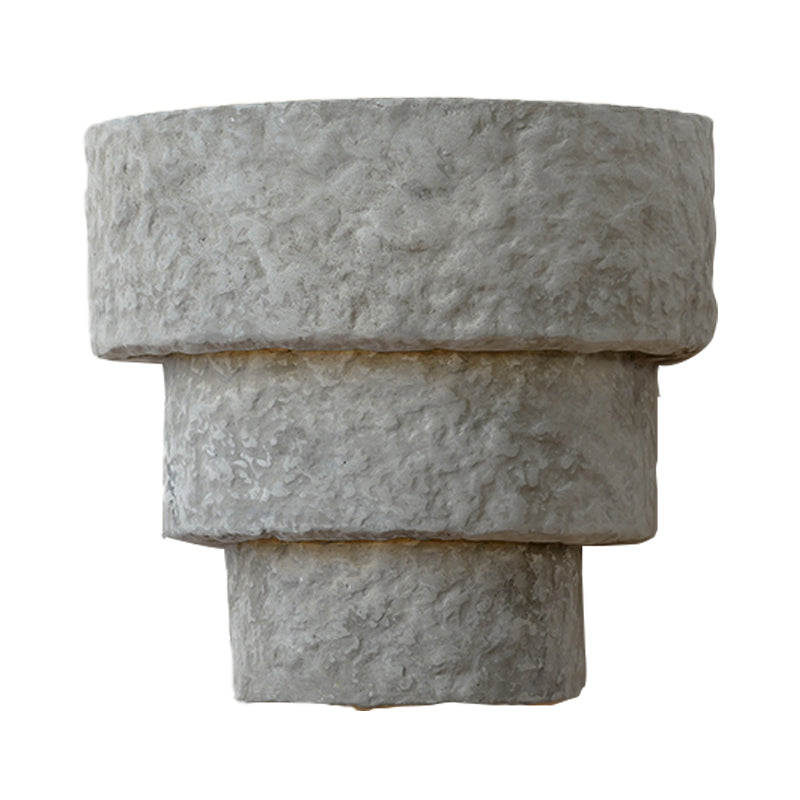 Siopsrl| Cement Bowl/Cylinder Shade Wall Lighting Modern Style 1 Light Bathroom Wall Light Fixture in Gray
