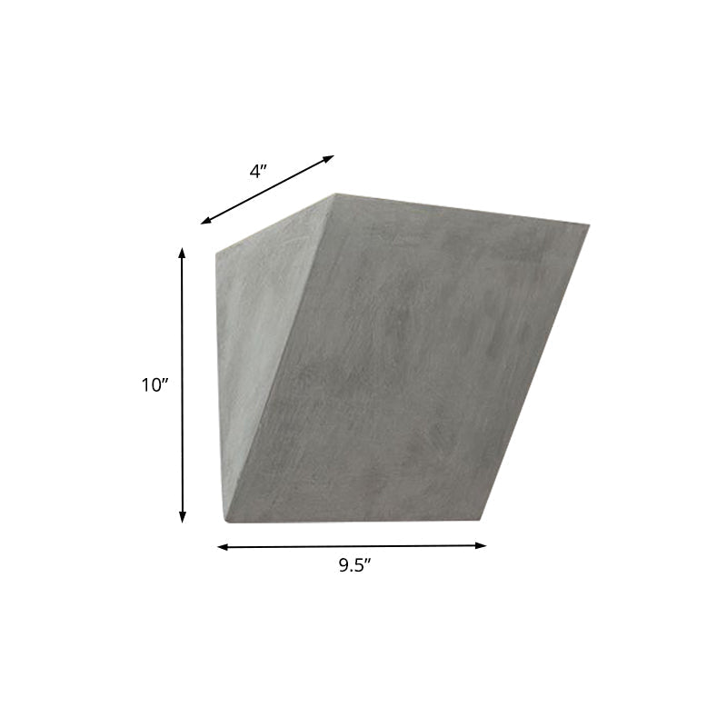 Siopsrl| Cement Bowl/Cylinder Shade Wall Lighting Modern Style 1 Light Bathroom Wall Light Fixture in Gray