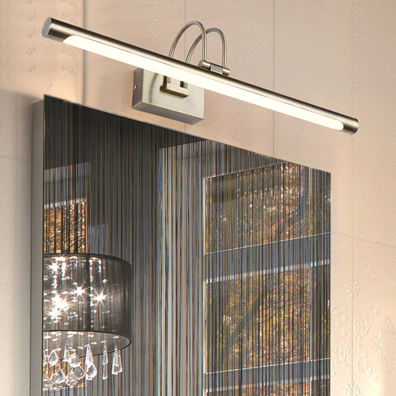 Siopsrl| Metallic Arch Wall Light Modern Stylish 16.5"/20.5" W LED Nickel-Finish Wall Lamp with Acrylic Shade
