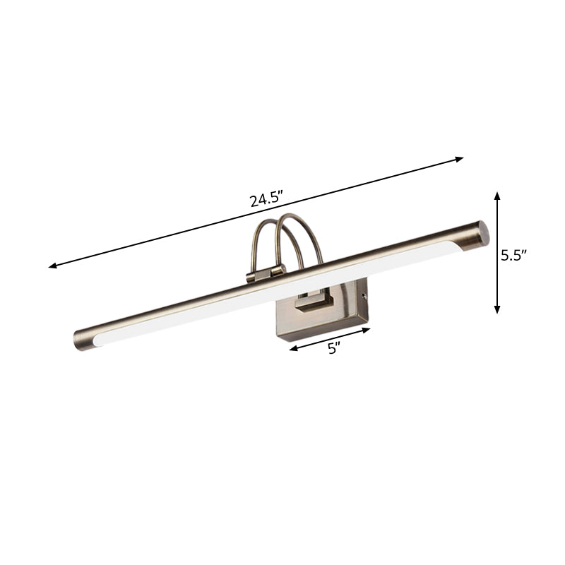 Siopsrl| Metallic Arch Wall Light Modern Stylish 16.5"/20.5" W LED Nickel-Finish Wall Lamp with Acrylic Shade