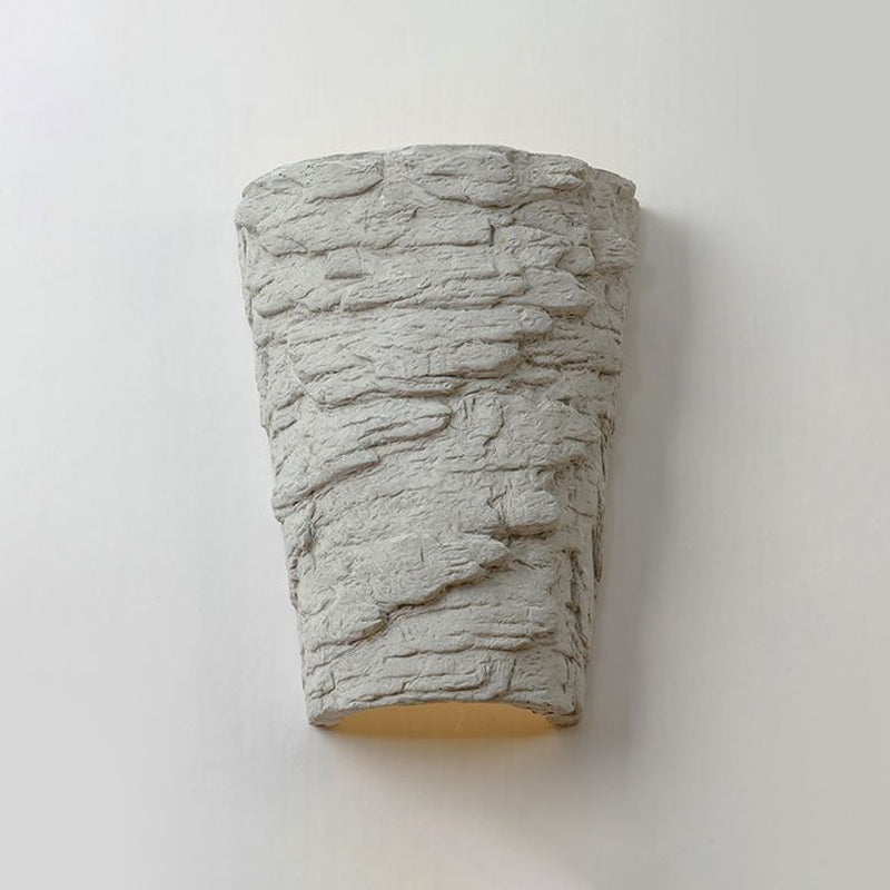 Siopsrl| Cement Bowl/Cylinder Shade Wall Lighting Modern Style 1 Light Bathroom Wall Light Fixture in Gray
