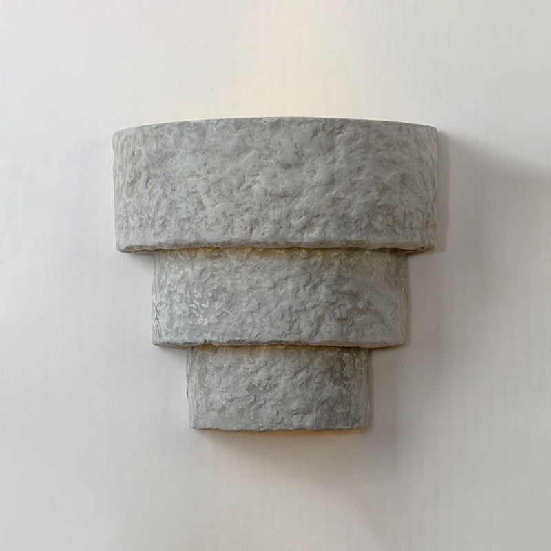 Siopsrl| Cement Bowl/Cylinder Shade Wall Lighting Modern Style 1 Light Bathroom Wall Light Fixture in Gray