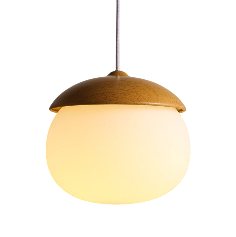 Siopsrl| Nordic Wood Glass Pendant Light – Modern Design