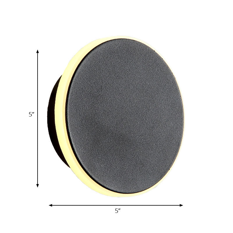 Siopsrl| Black/White Disc LED Wall Light Modernism Single Acrylic Wall Lighting Ideas in Warm/White Light