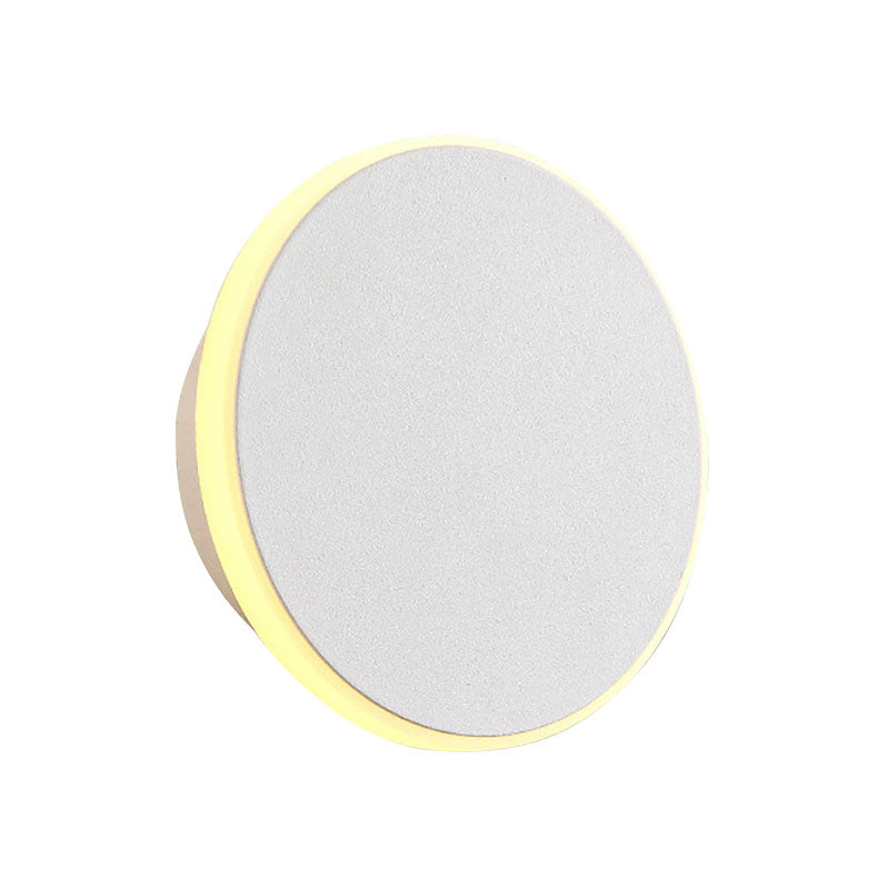 Siopsrl| Black/White Disc LED Wall Light Modernism Single Acrylic Wall Lighting Ideas in Warm/White Light