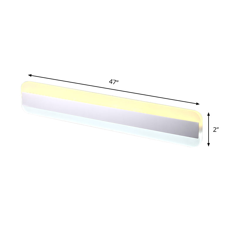 Siopsrl| 31.5"/39"/47" Width linear makeup mirror light modern acrylic LED bathroom light above the mirror with reflector