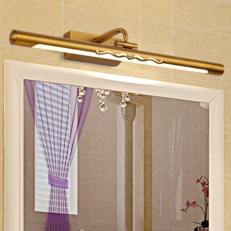 Siopsrl| Vintage Linear Wall-Mounted Lighting with Straight Arm Metal 18"/22.5" Wide LED Bedroom Vanity Lighting in Bronze