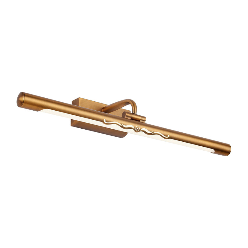 Siopsrl| Vintage Linear Wall-Mounted Lighting with Straight Arm Metal 18"/22.5" Wide LED Bedroom Vanity Lighting in Bronze