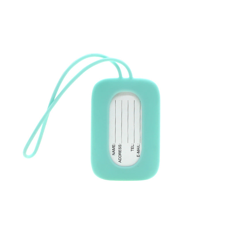 Siopsrl | silicone luggage tag with ID window and elastic strap Siopsrl