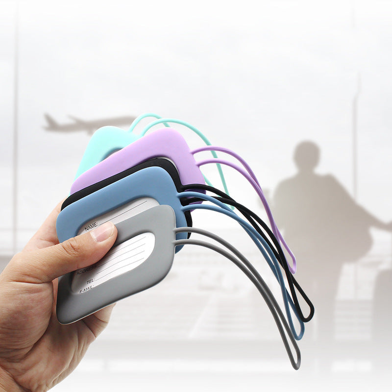 Siopsrl | silicone luggage tag with ID window and elastic strap Siopsrl