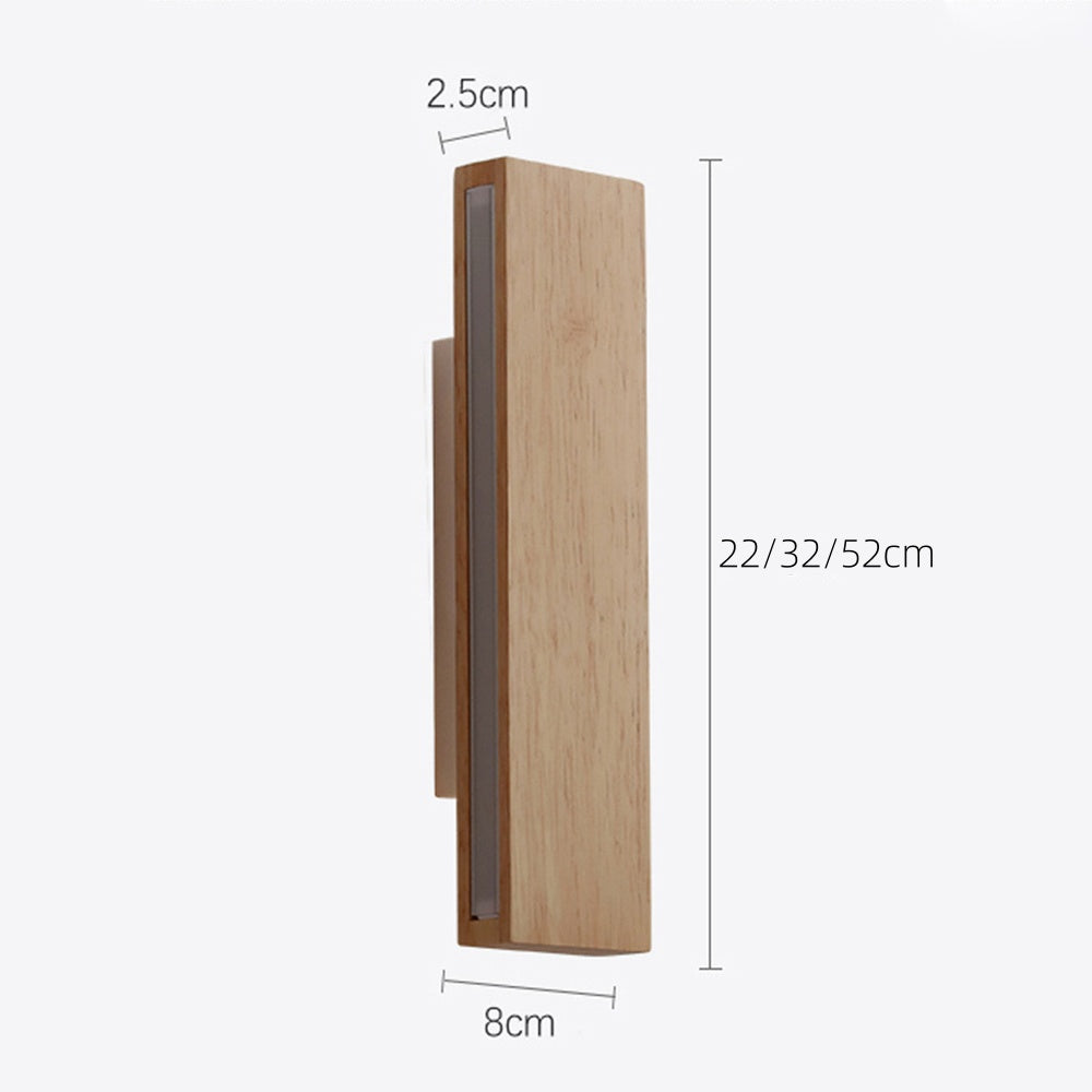 Siopsrl| Wall Light With Rotatable Wood LED Design