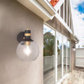 Siopsrl| Clear Glass Black Wall Lamp Lighting Cylinder/Half Circle/Rectangle 1-Light Industrial Light Fixture, 6"/8" Wide