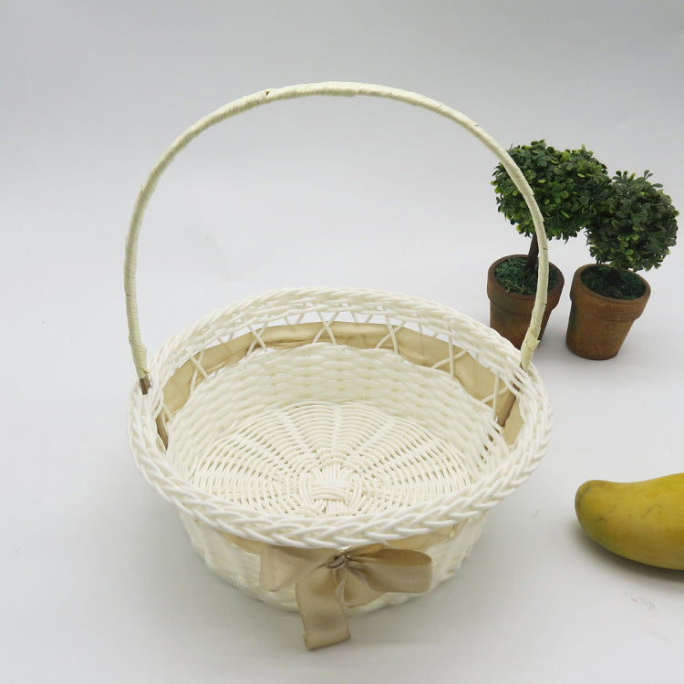 Decorative Woven Storage Basket with Handle Siopsrl