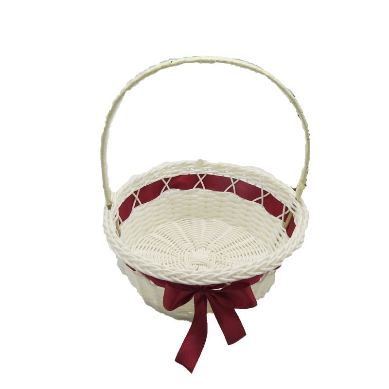 Decorative Woven Storage Basket with Handle Siopsrl