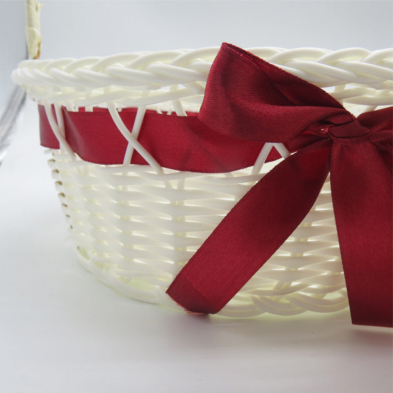 Decorative Woven Storage Basket with Handle Siopsrl