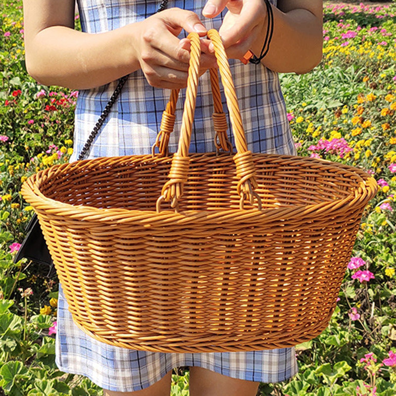 Stylish Woven Market Basket Siopsrl