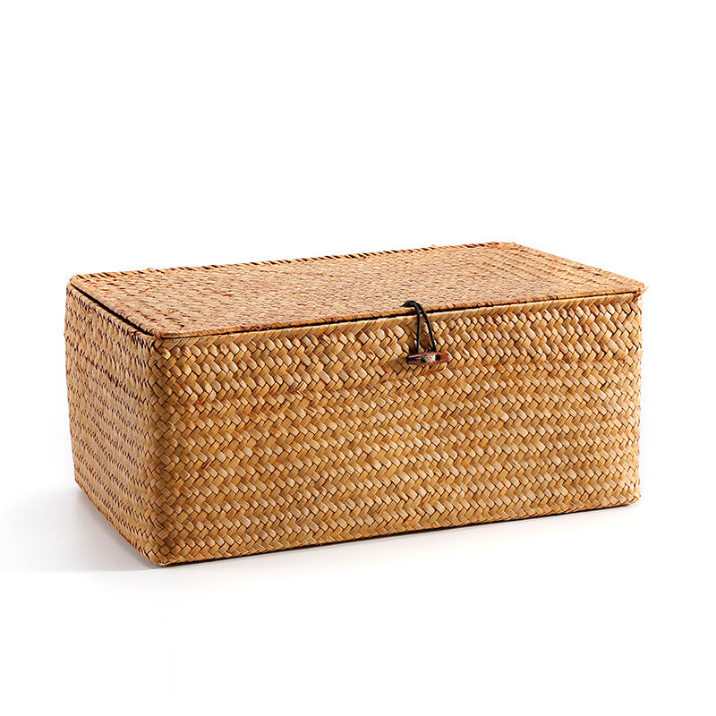 Large Eco-Friendly Woven Storage Chest with Natural Fibers